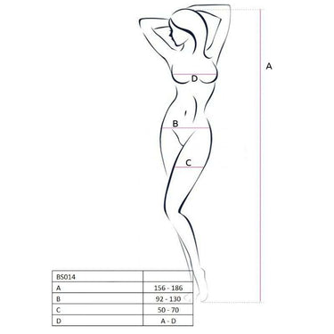 Bodystocking sexy in rete Passion aperta senza slip rosso